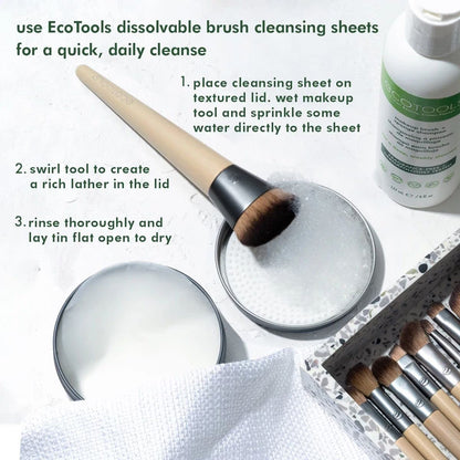 EcoTools dissolvable makeup brush cleansing sheets