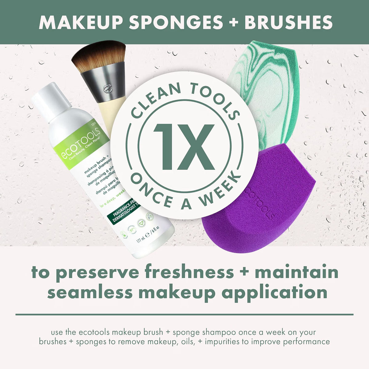 EcoTools dissolvable makeup brush cleansing sheets — packaging